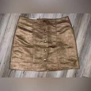 Women’s Gap Faux Suede Brown Skirt 4